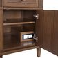 James Martin Vanities Lorelai 60" Double Bathroom Vanity in Mid-Century Walnut with 3 cm Eternal Jasmine Pearl Silestone Top, Rectangular Sinks and FreePower Wireless Charger, , large