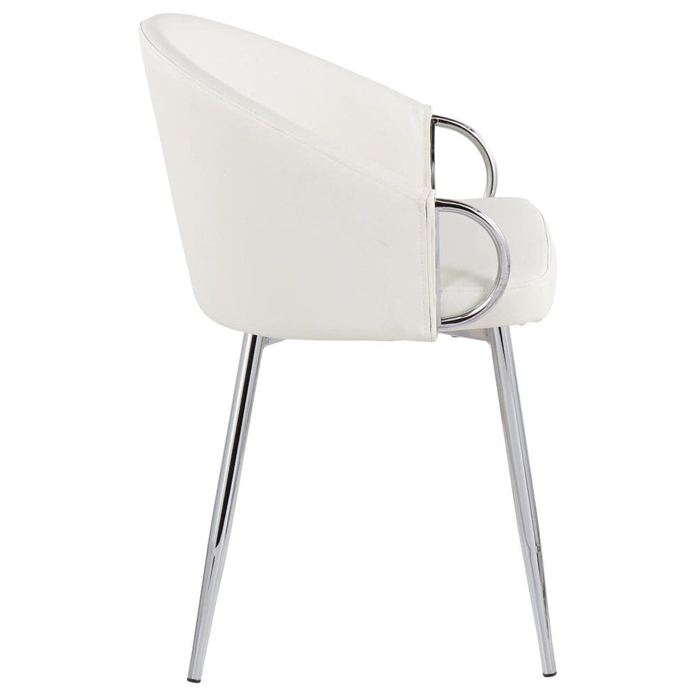 LumiSource Claire Accent Chair in White, , large