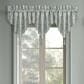 J. Queen New York Tranquility 40" x 21" Window Ascot Valance in Aqua, Cream and Gold, , large