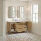 James Martin Vanities Laurent 60" Double Bathroom Vanity in Light Natural Oak with 3 cm Ethereal Noctis Silestone Top, Rectangular Sinks and FreePower Wireless Charger, , large