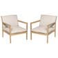 Hearth and Haven Outdoor Club Chair with Tapered Legs in Beige (Set of 2), , large