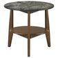 Pacific Landing Bradley Round End Table in Smokey Grey and Dark Brown, , large