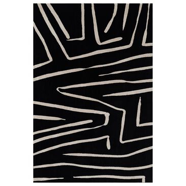 Momeni Noho Abstract 2" x 3" Black Area Rug, , large