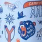 YETI Rambler 18 Oz Water Bottle with Color-Blocked Straw Cap in Big Sky Summer Camp, , large
