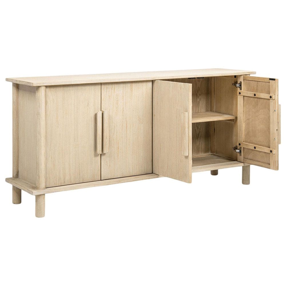 Jennifer Taylor Home Milo 4-Door Sideboard in Light Natural Cerused, , large