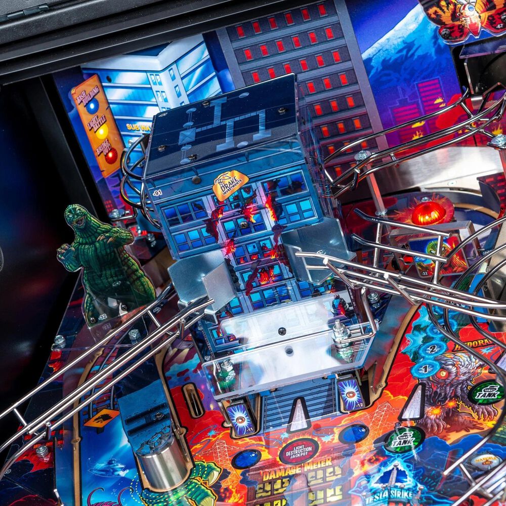 Stern Pinball Godzilla Pro Edition Pinball Machine in Multicolor, , large