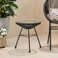Hearth and Haven Nusa Round Patio Side Table in Black and Clear, , large