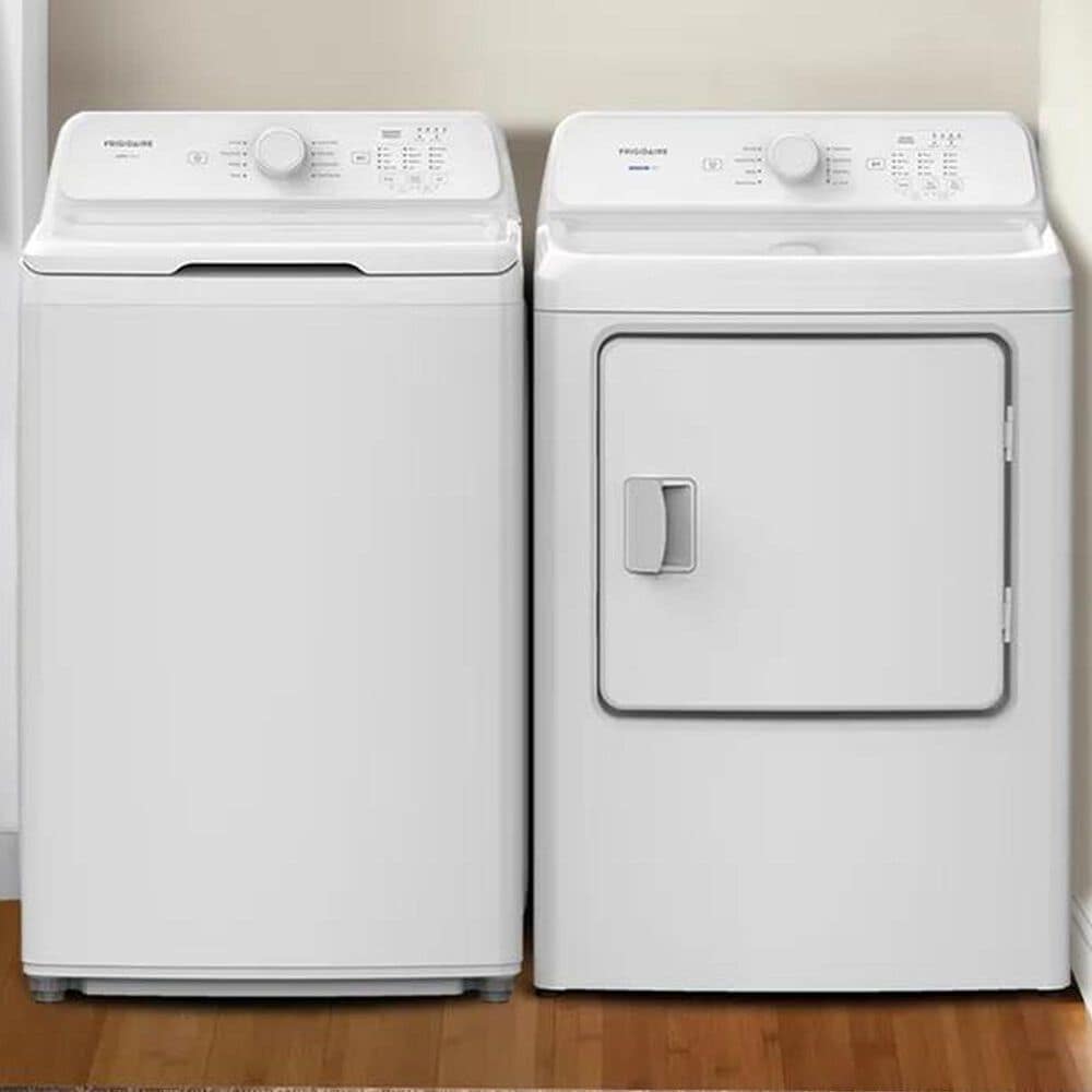 Frigidaire 4.1 Cu. Ft. Top Load Washer and 7 Cu. Ft. Gas Dryer Laundry Pair in White, , large