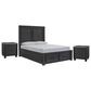 Millenium Foyland Queen Storage Bed and Two Nightstands in Black and Brown, , large