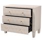 Baxton Studio Leyna 3-Drawer Storage Cabinet in Beige, , large