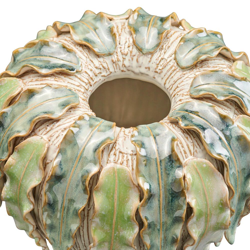 Slatehouse Fern Hollow Large Vase in Green, , large