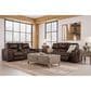 Ashley Alessandro Power Reclining Console Loveseat in Walnut, , large
