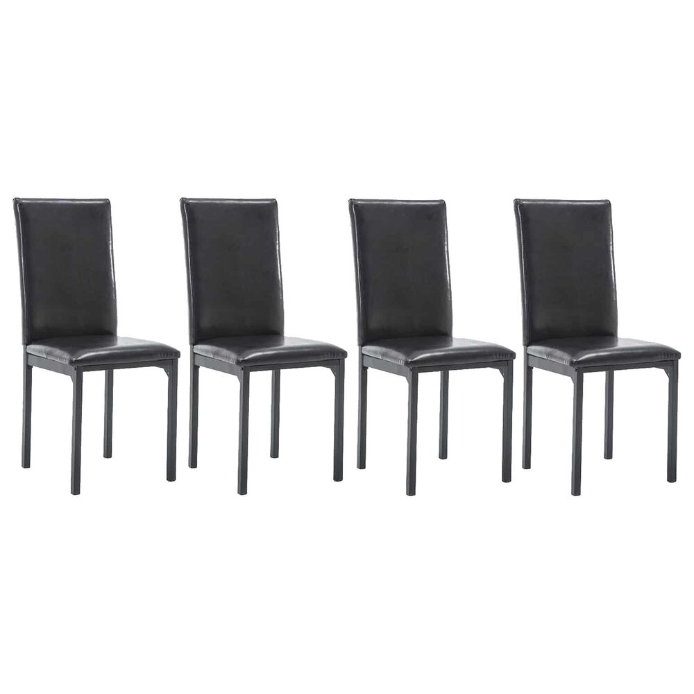 Boraam Industries Arjen Side Chair in Black (Set of 4), , large
