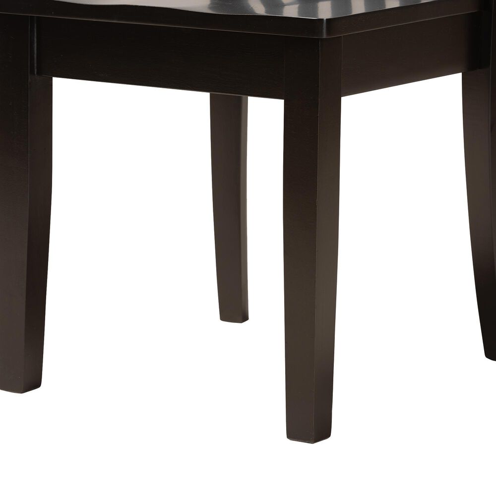 Baxton Studio Minette Side Chair in Dark Brown (Set of 2), , large