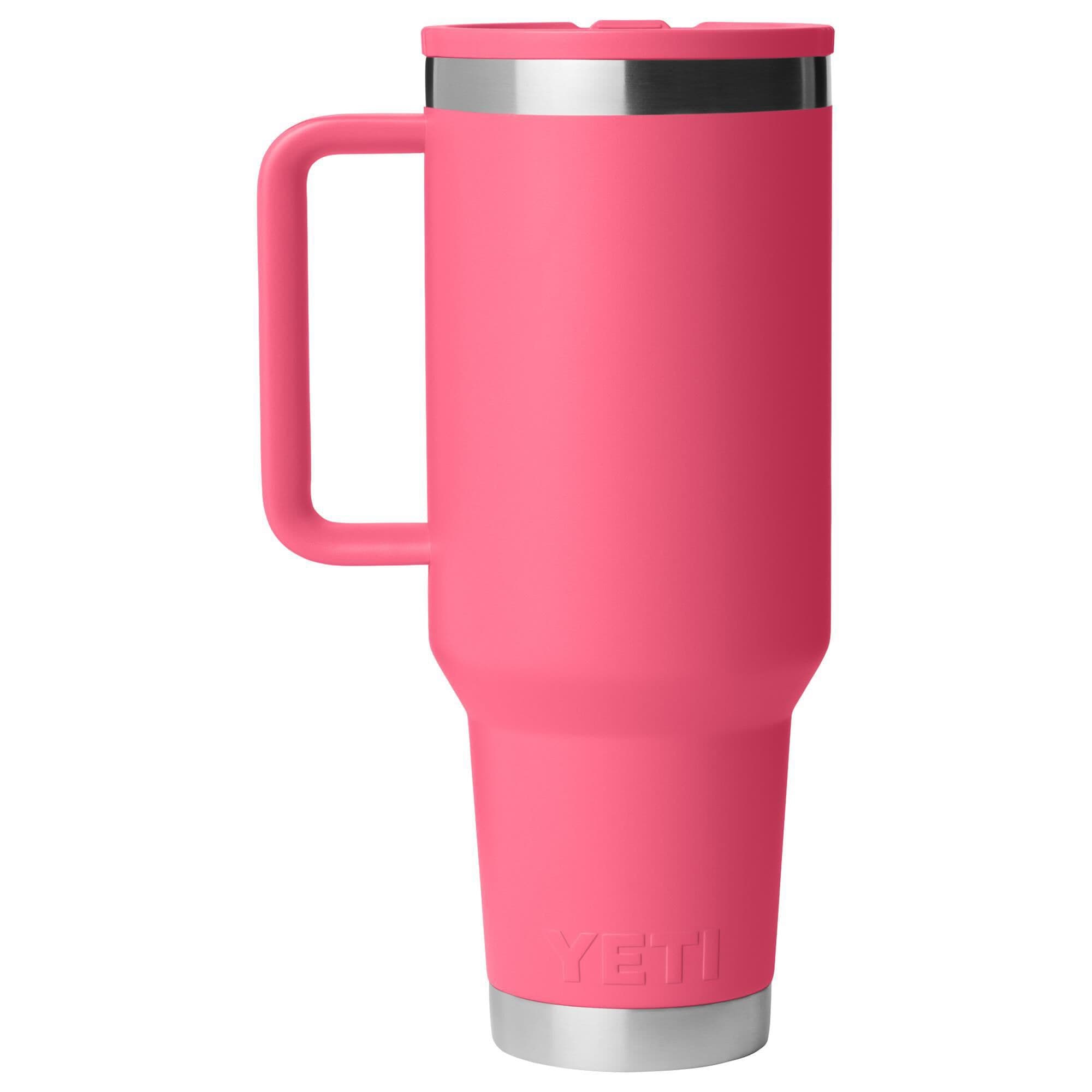 YETI Rambler 40 oz Travel Mug with Flip Straw Lid in Tropic Pink