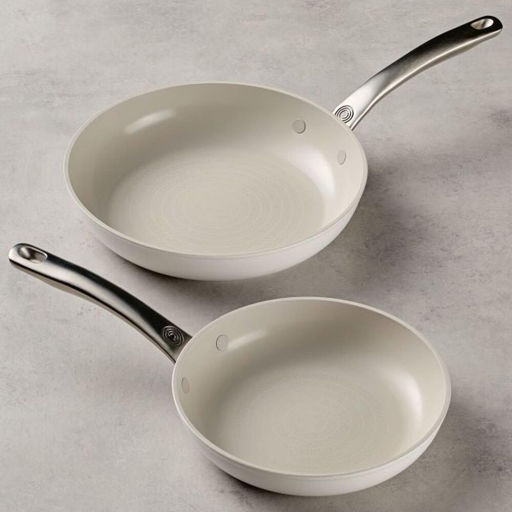 Circulon 2-Piece Ceramic Nonstick Skillet Set in Pearl White, , large