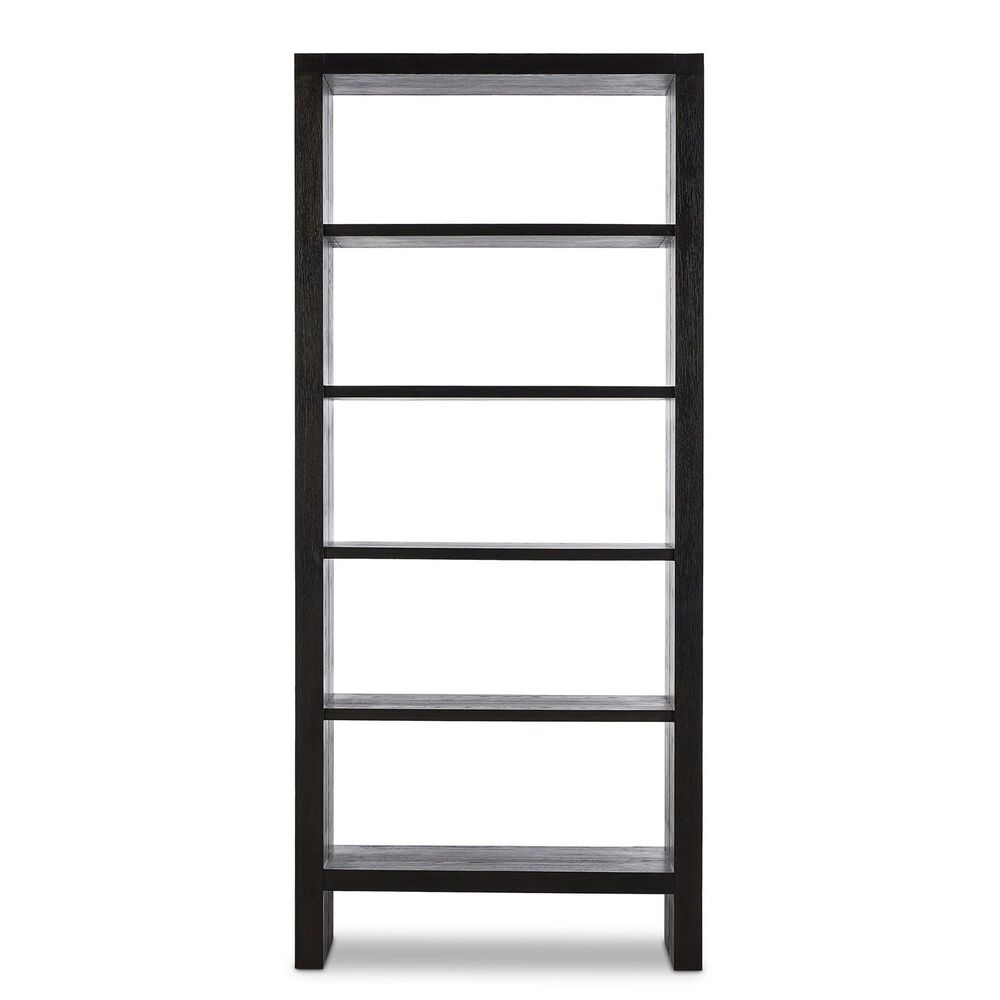 Four Hands Warby 5-Shelf Bookcase in Worn Black, , large