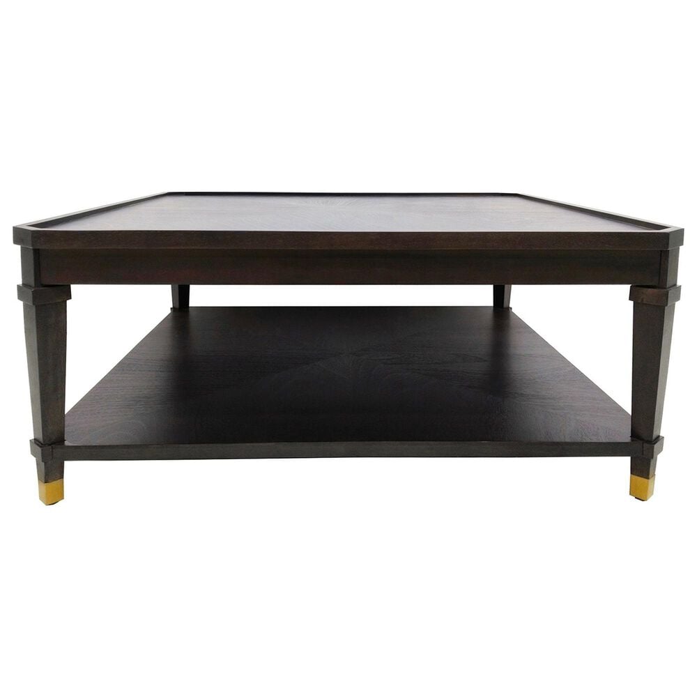 Slatehouse Carrington Cocktail Table in Dark Brown and Antique Gold, , large