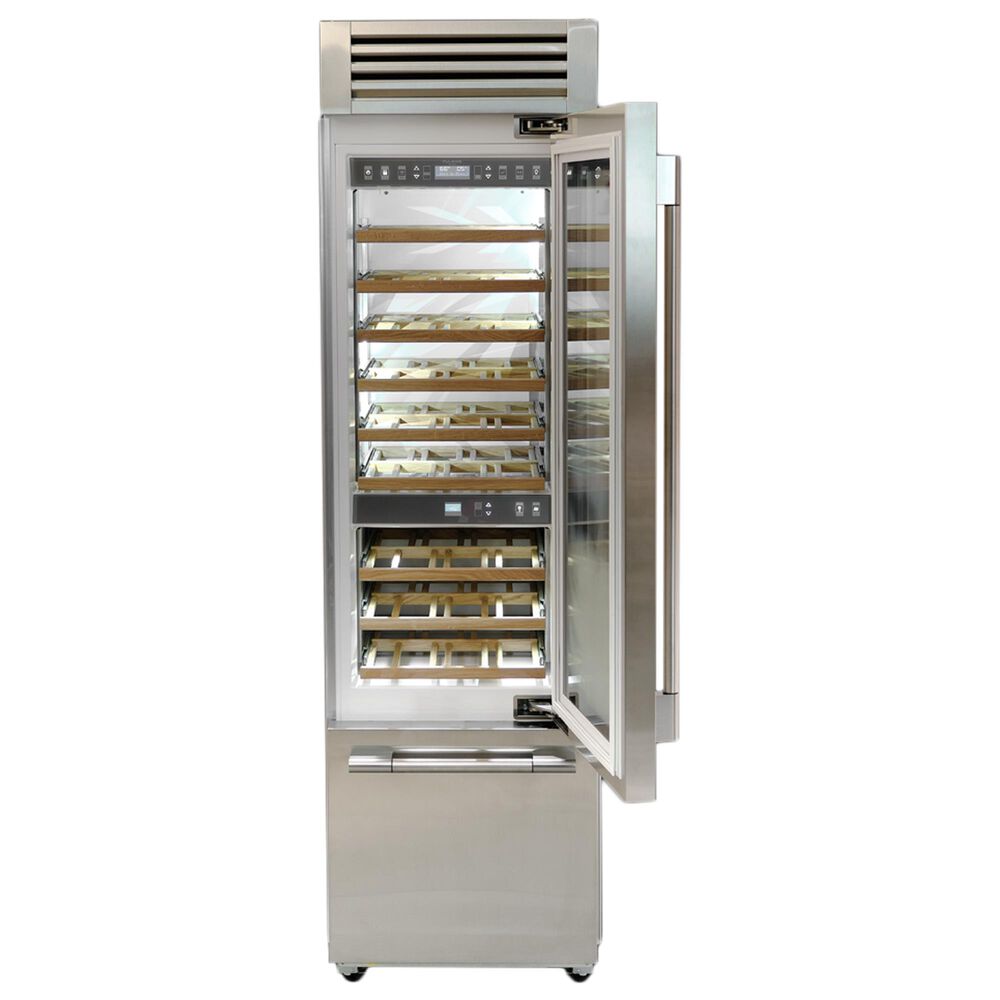 Fulgor Milano 24&quot; Pro Built-In Dual Zone Wine Cellar with Right Hinge in Stainless Steel, , large