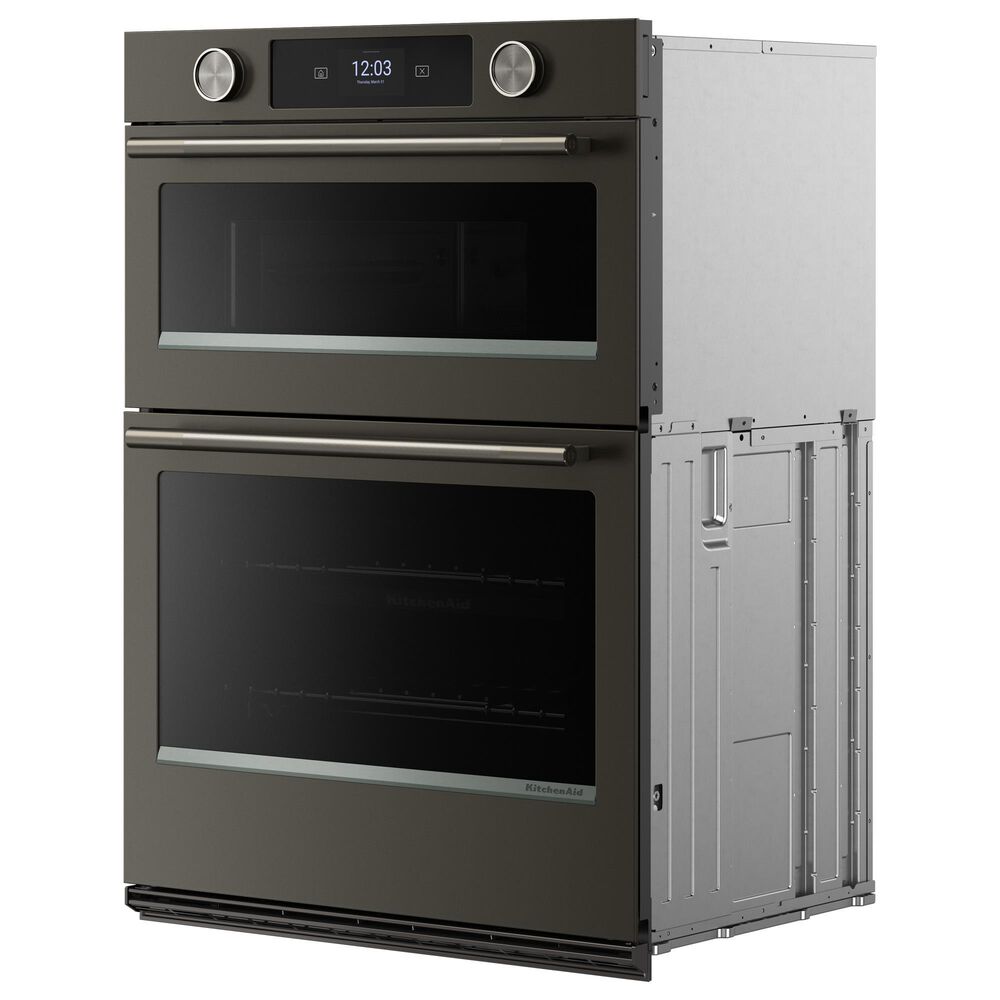 KitchenAid 2-Piece Kitchen Package with Black Ore 30" Smart Combination Wall Oven and Black 30" Electric Cooktop, , large