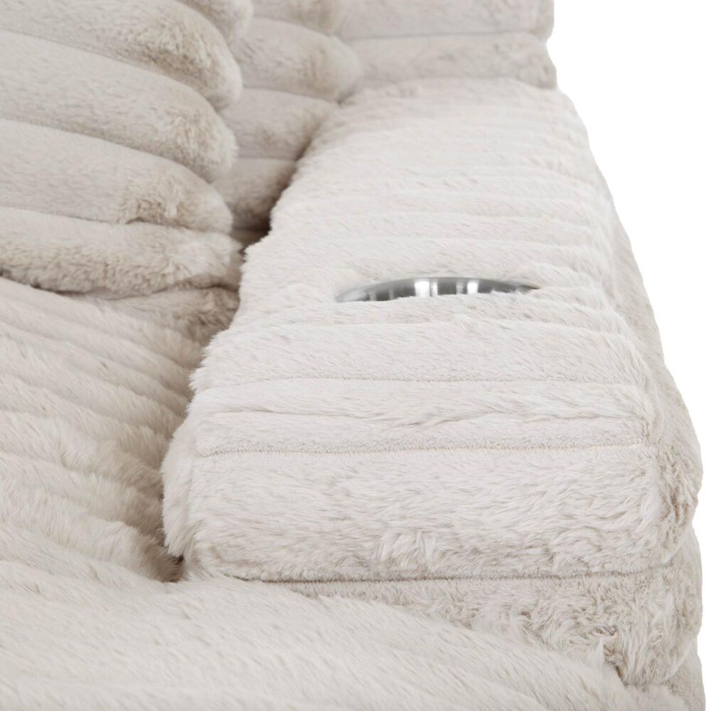 Moore Furniture Grand Home Theatre Chaise Lounge in Cloud Cream, , large