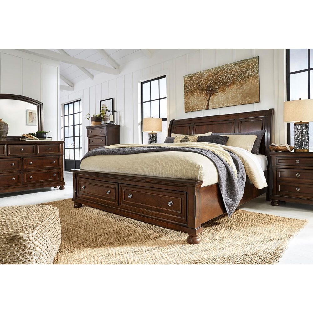 Millenium Porter 4-Piece Queen Bedroom Set in Rustic Brown, , large