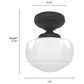 Hunter Saddle Creek 1-Light Mini Semi Flush with Shiny Cased White Glass in Noble Bronze, , large