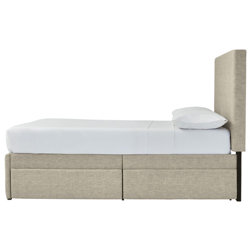 Signature Design by Ashley Gladdinson Full Upholstered Storage Bed in Gray, , large