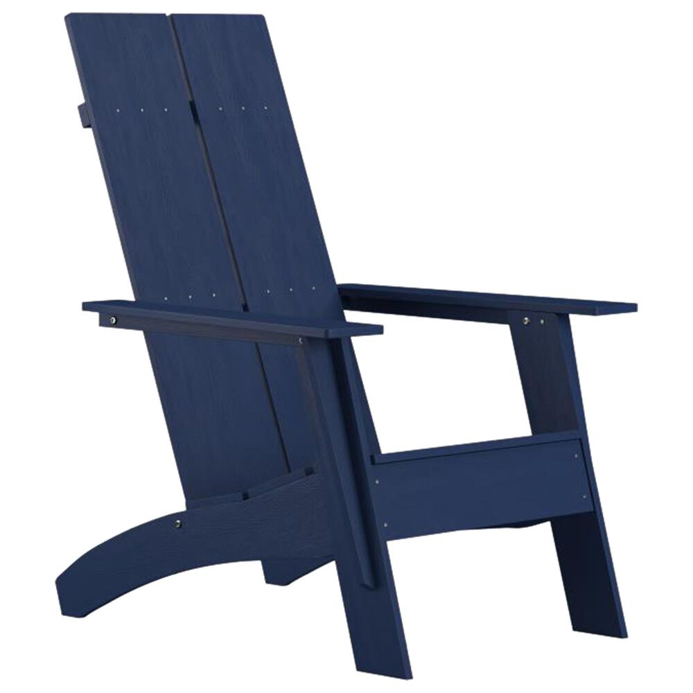 Flash Furniture Sawyer Adirondack Chair in Navy Blue, , large