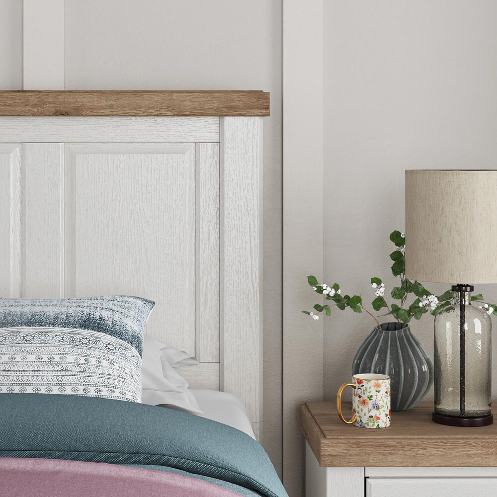 Ashley Savonport Twin Storage Bed with Nightstand in White and Brown, , large