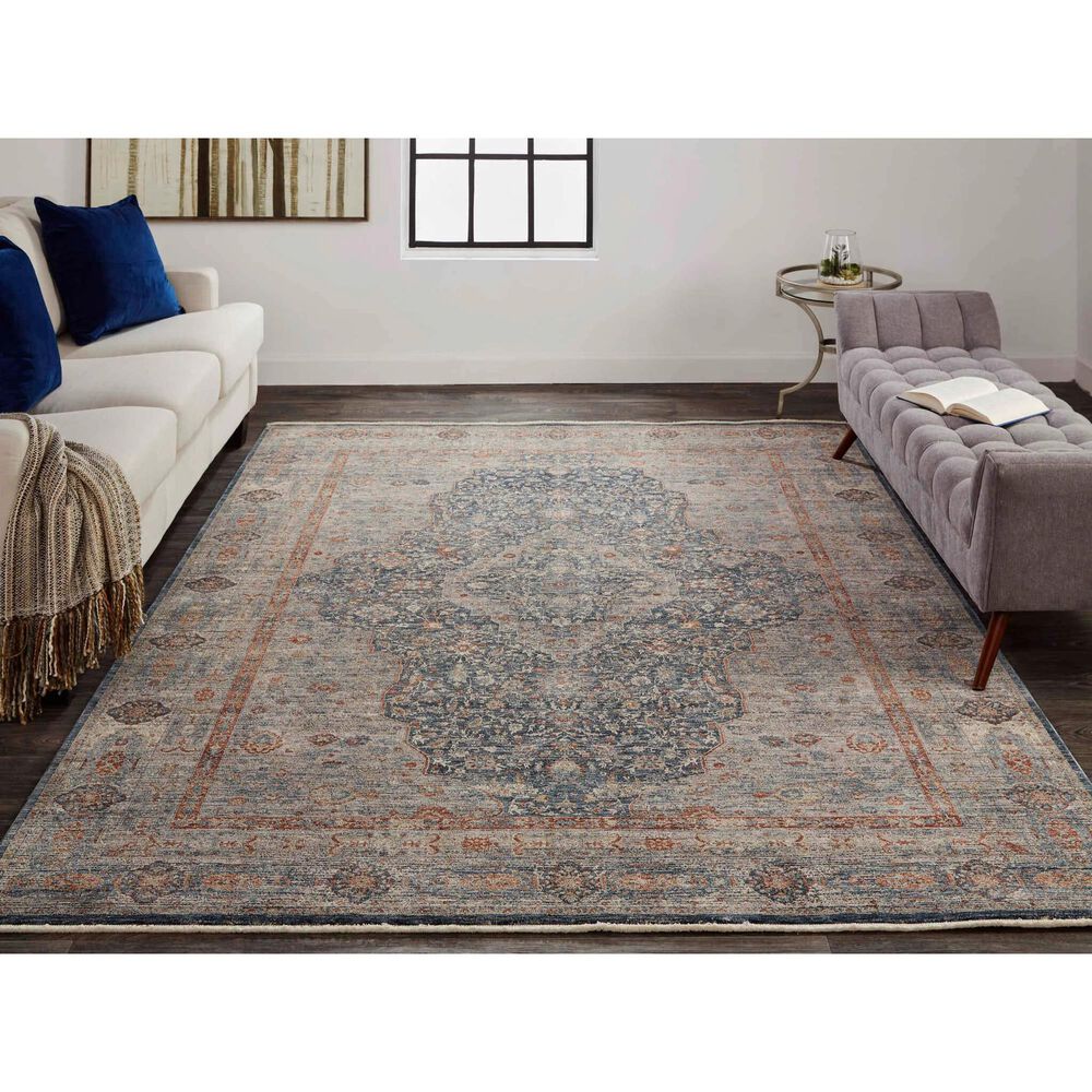 Feizy Marquette 6&#39;7&quot; x 9&#39;10&quot; Blue Area Rug, , large
