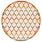 Safavieh Cabana CBN333A 6"7" Round Ivory and Orange Indoor/Outdoor Area Performance Rug, , large