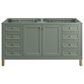 James Martin Vanities Chicago 60" Double Bathroom Vanity in Smokey Celadon with 3 cm Eternal Jasmine Pearl Silestone Top, Rectangular Sinks and FreePower Wireless Charger, , large