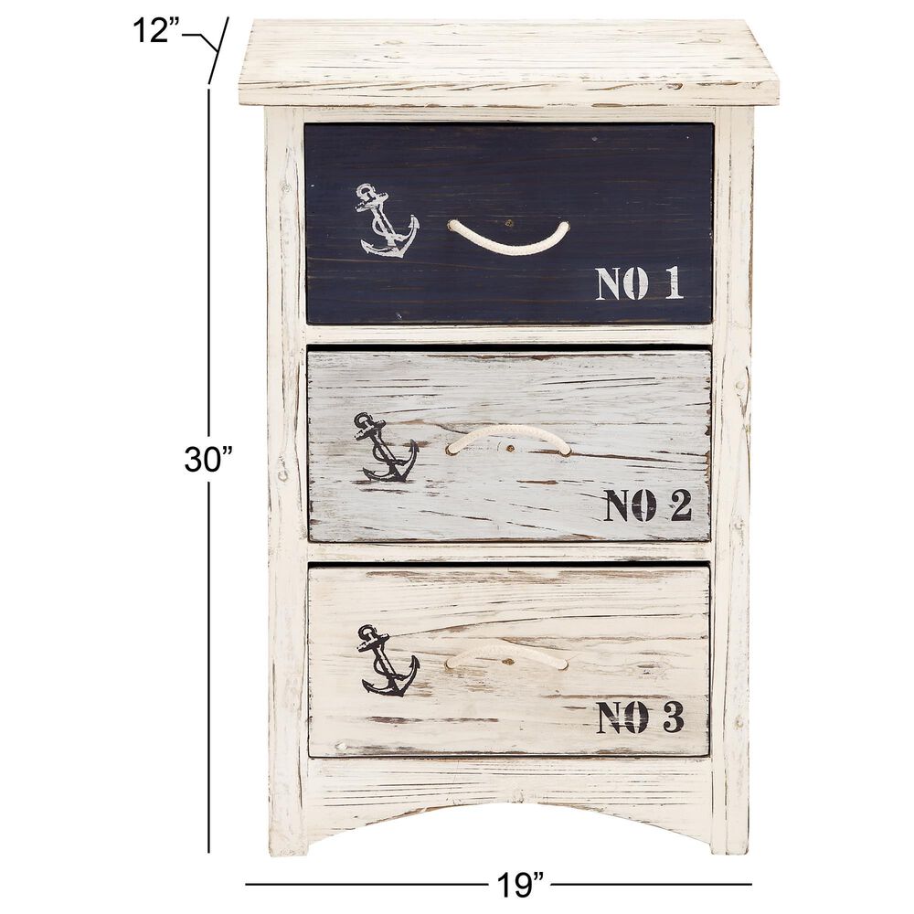 Maple and Jade Coastal Chest in White, , large