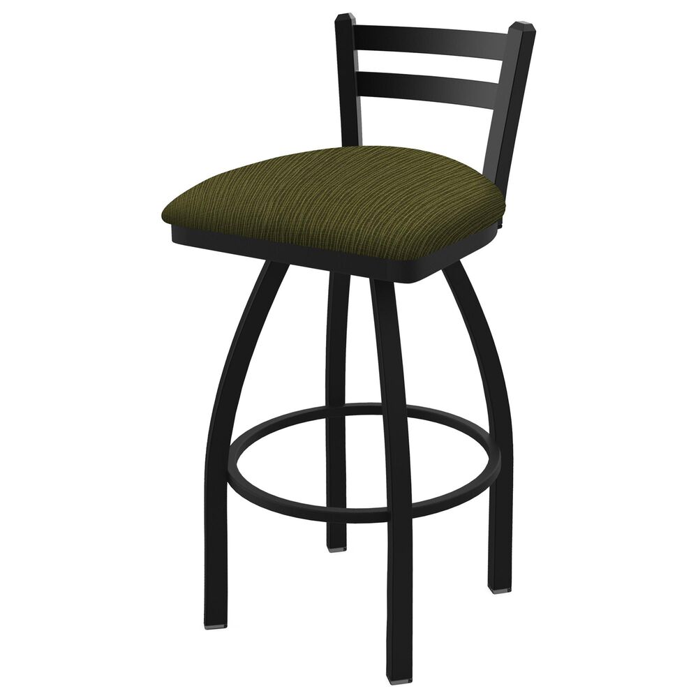 Holland Bar Stool 411 Jackie 25" Low Back Swivel Counter Stool with Black Wrinkle and Graph Parrot Seat, , large