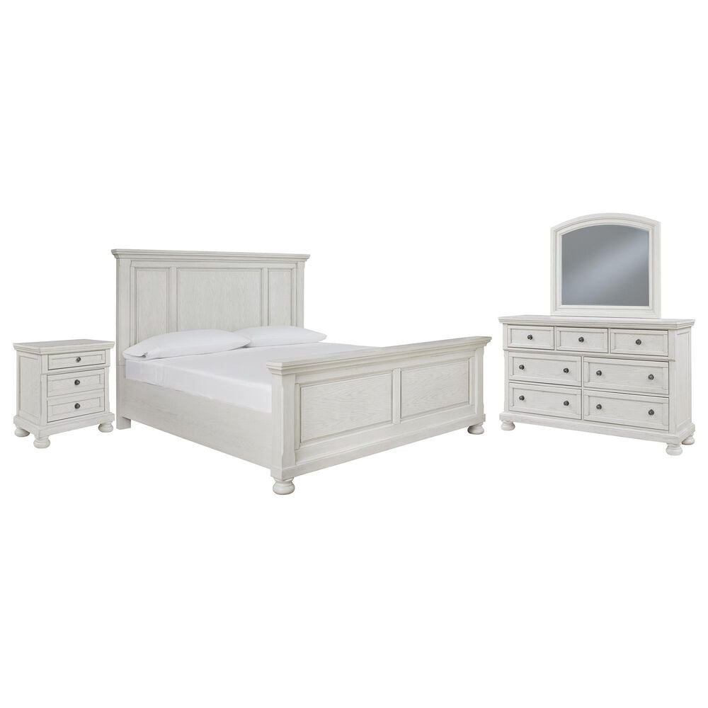 Ashley Robbinsdale 4 Piece Queen Bedroom Set in Antique White, , large
