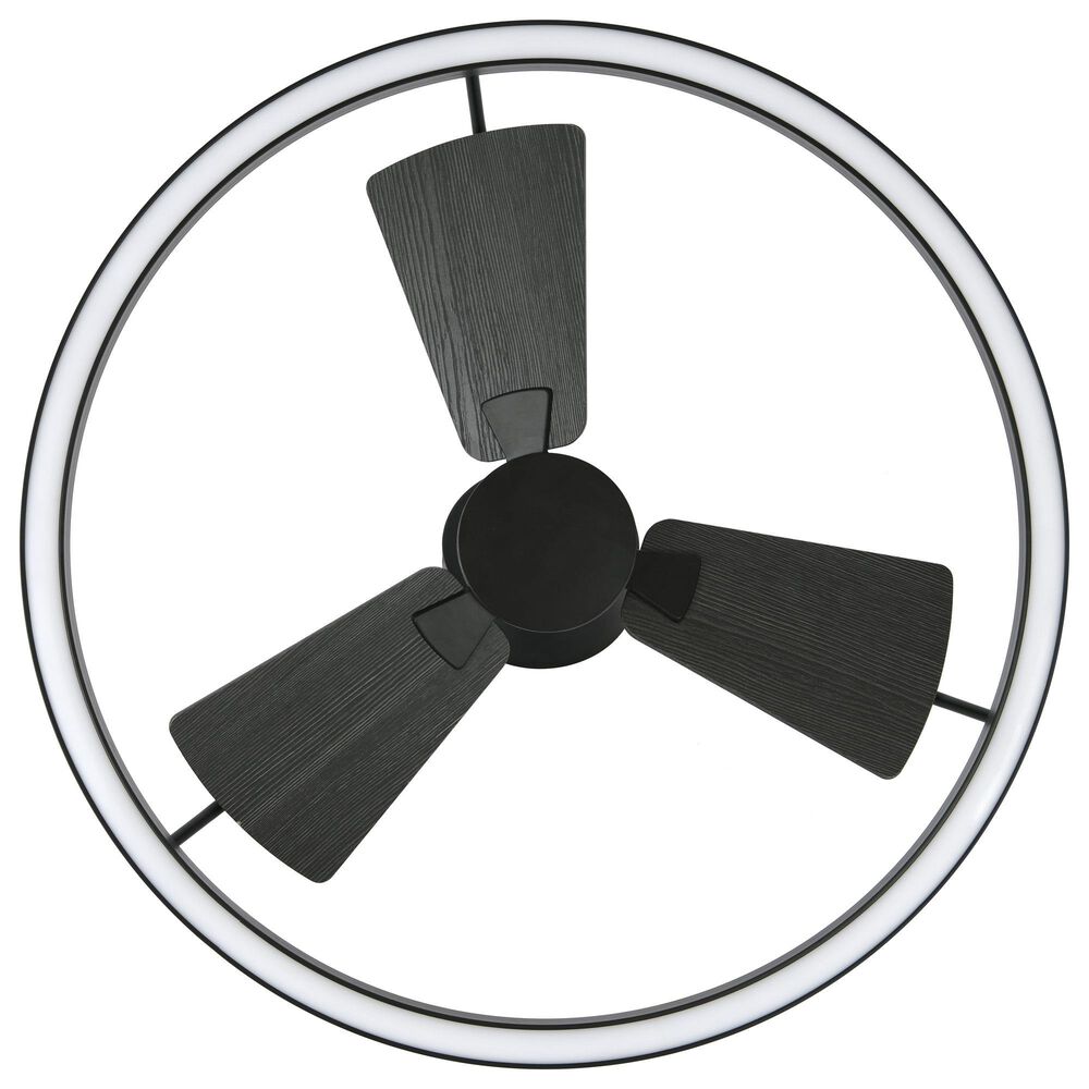Beacon Lighting Lucci Air Cessna 28" Indoor Fandelier with Light and Remote Control in Black, , large