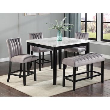 Claremont Pascal Counter Height Table in Black and White - Table Only, , large
