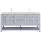 James Martin Vanities Breckenridge 72" Double Bathroom Vanity in Serenity Blue with 3 cm Eternal Jasmine Pearl Quartz Top and Rectangular Sinks, , large