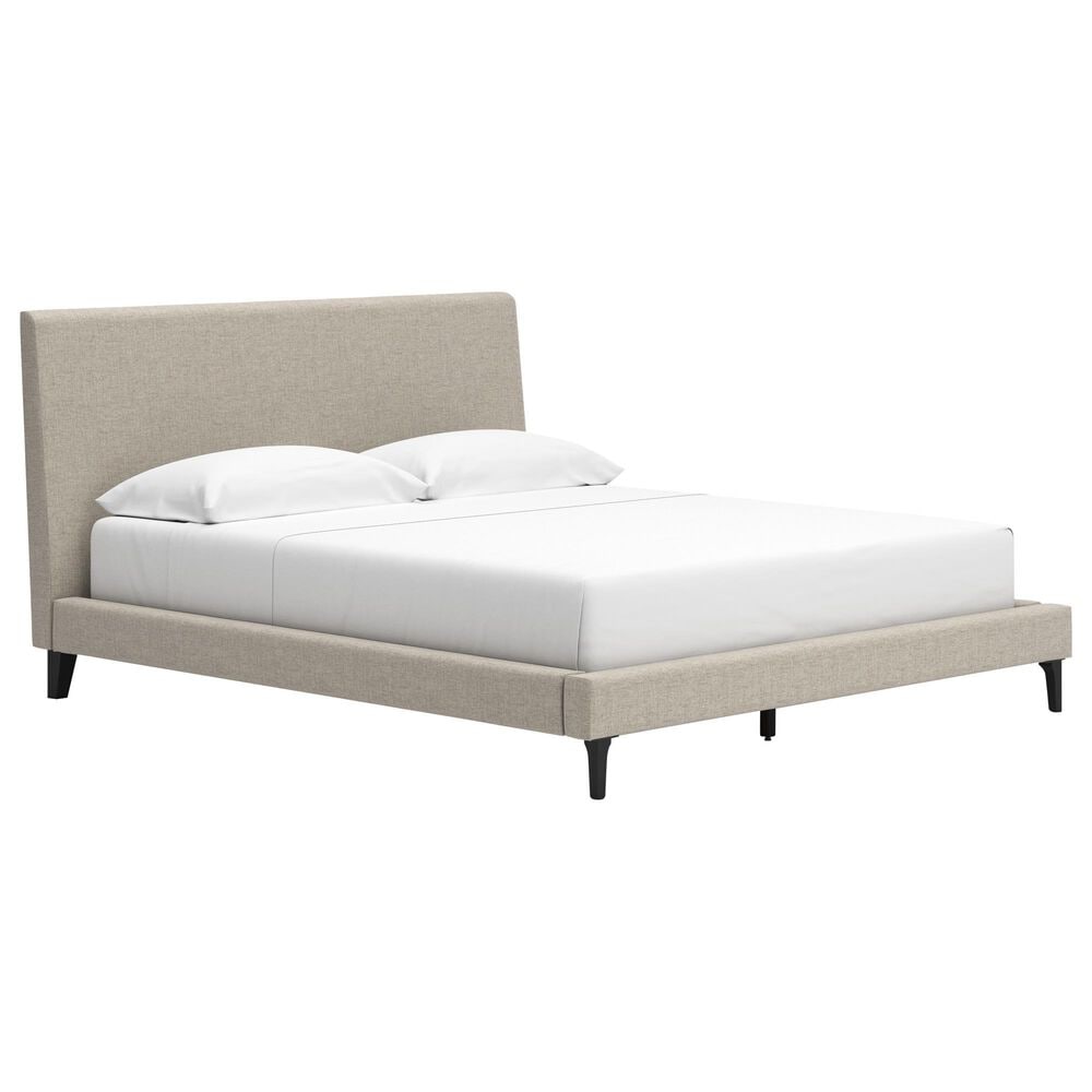 Ashley Cielden California King Upholstered Bed with Roll Slats in Tan, , large