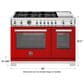 Bertazzoni Professional 7.0 Cu. Ft. Freestanding Dual Fuel Range in Rosso, , large