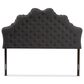 Baxton Studio Hilda Queen Upholstered Panel Headboard in Dark Grey, , large