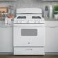 GE Appliances 30" Freestanding Front Control Gas Range in White, , large