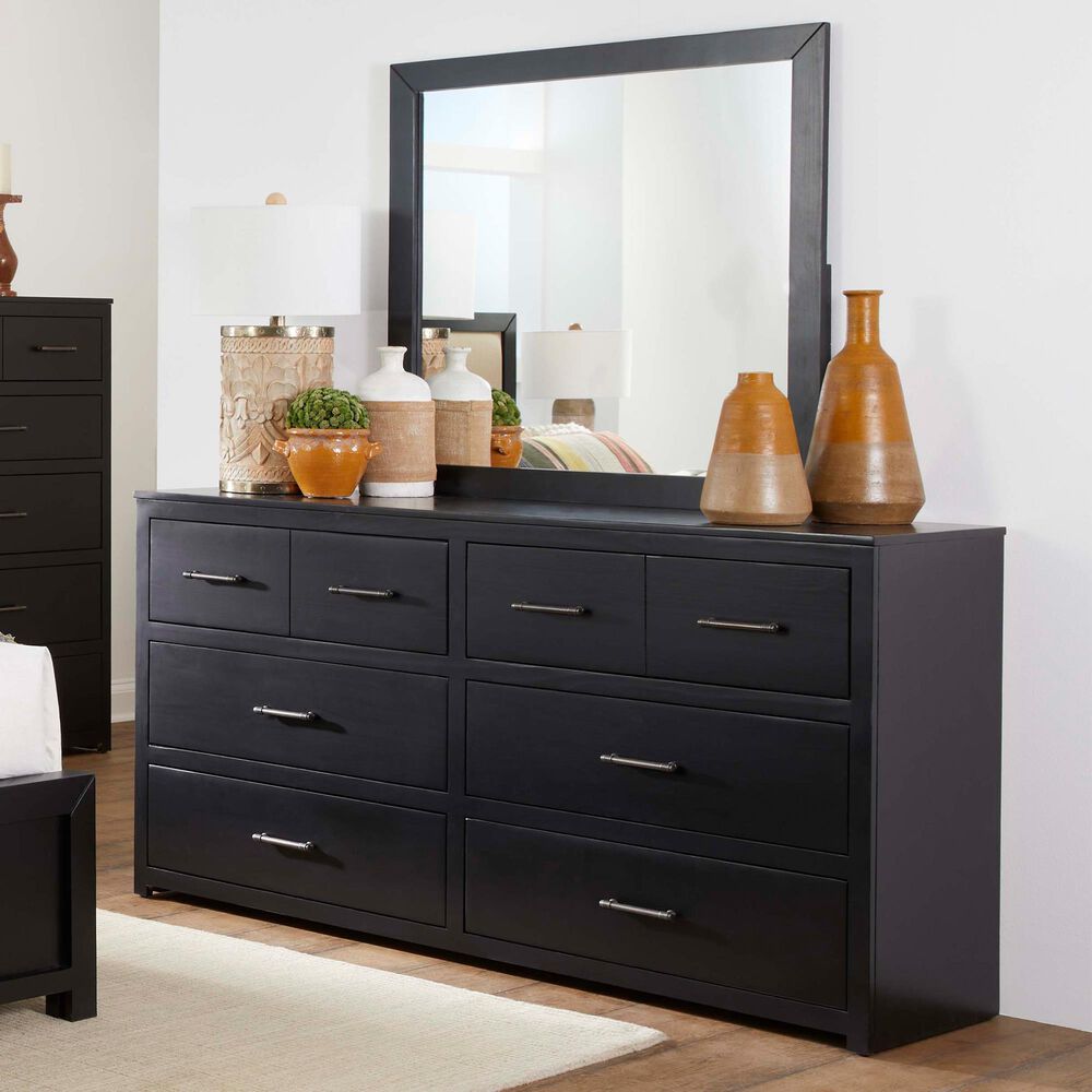 Tiddal Home Warrior 4-Piece King Panel Bedroom Set in Black, , large