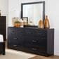 Tiddal Home Warrior 4-Piece King Panel Bedroom Set in Black, , large