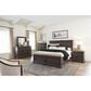 Cedar and Sage Grand Louie Queen Storage Bed in Ebony and Wheat, , large