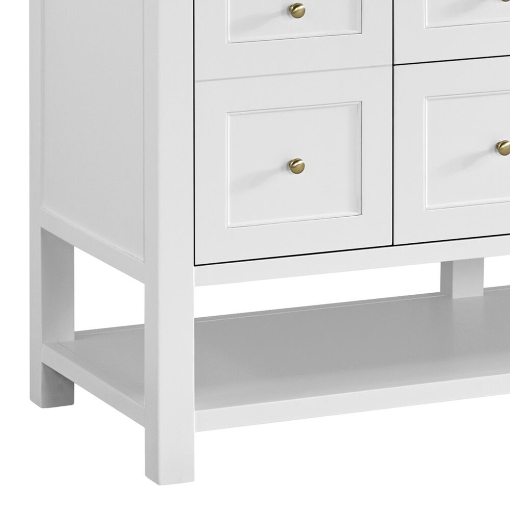 James Martin Vanities Breckenridge 60&quot; Double Bathroom Vanity in Bright White with 3 cm Lime Delight Quartz Top and Rectangular Sinks, , large