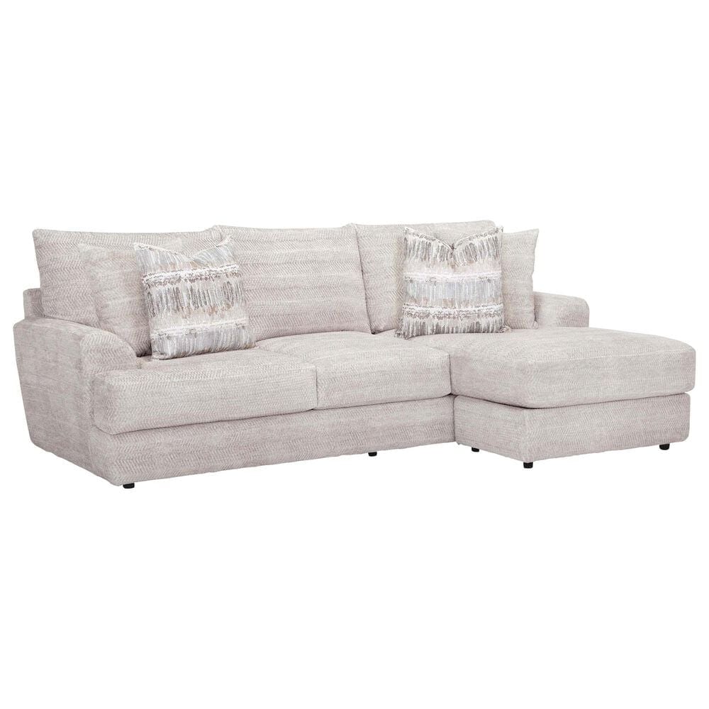Moore Furniture Nash Reversible Sofa with Chaise in Tidal Sand, , large