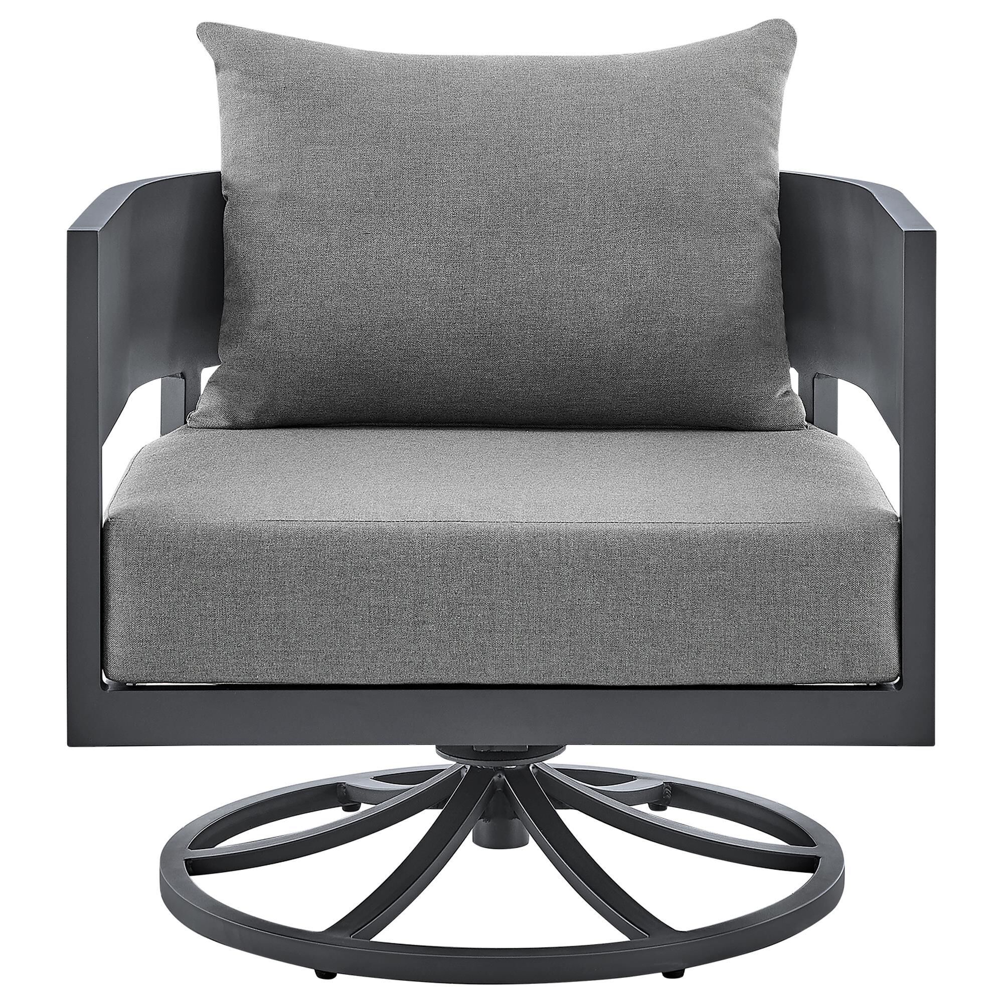 Black patio sales swivel chairs