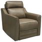 Barcalounger Lara Leather Power Recliner in Elephant, , large